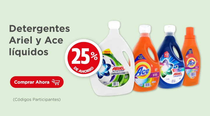 Ace y Ariel 25% de ahorro